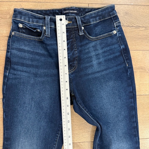 Lucky Brand Jeans Women's 27 Dark Wash Blue High Rise Skinny Curvy Denim Stretch - Picture 6 of 7